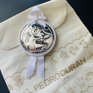 Baby Crib Silver Medallion From Pedro Duran